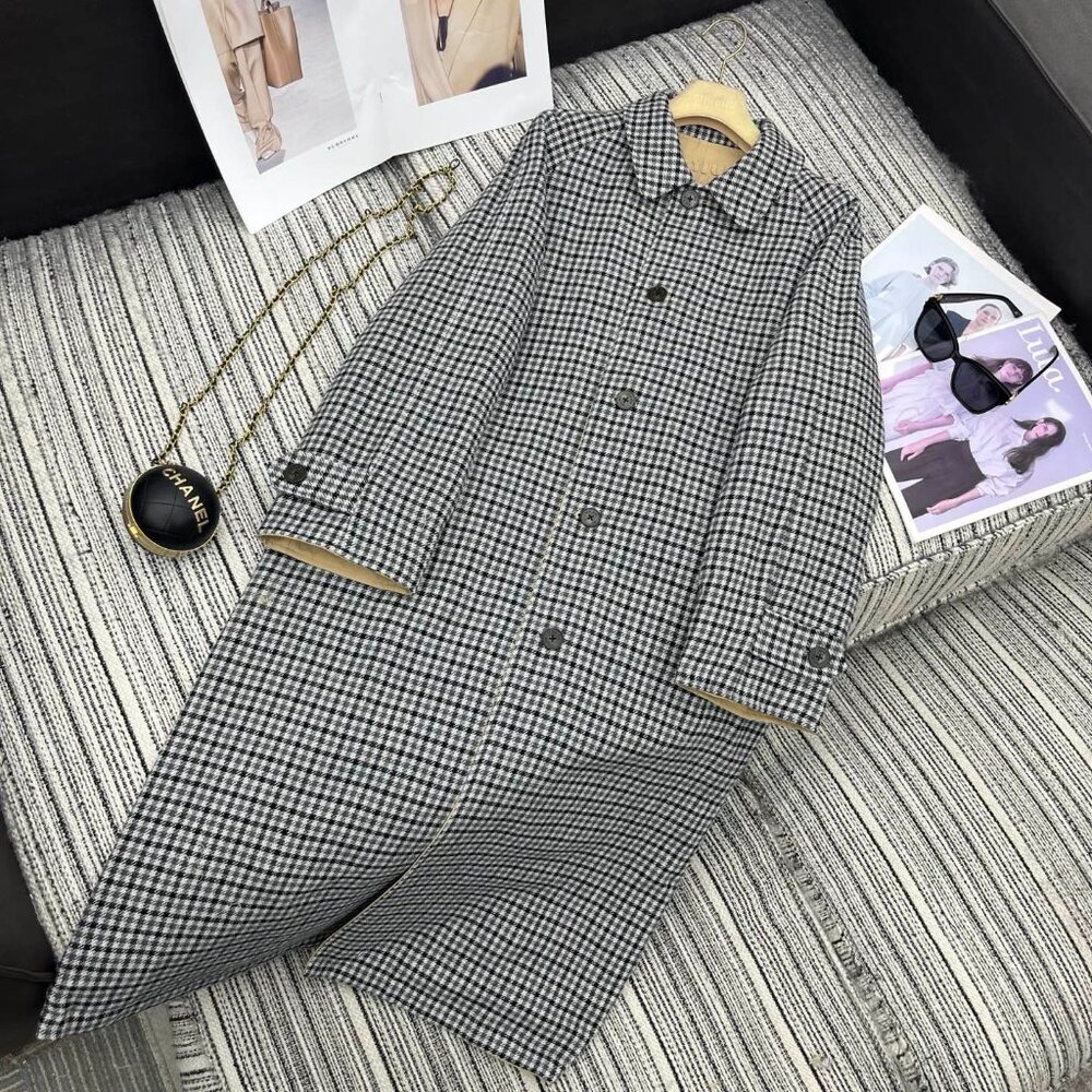 Miu Miu Check Trench Coat Women's